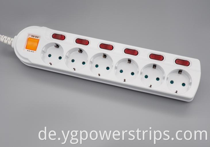 German Standard Multi Outlet Power Strip Yss 6h 4